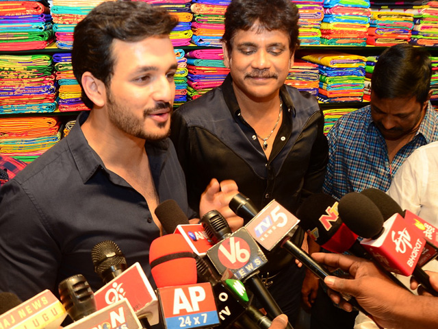 Nagarjuna and Akhil Launches South India Shopping Mall